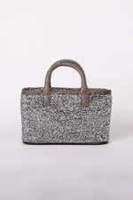 Load image into Gallery viewer, Small Crystal Snakeskin Flap Tote