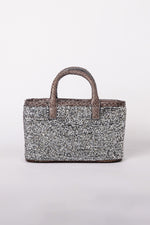 Load image into Gallery viewer, Small Crystal Snakeskin Flap Tote
