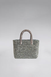 Small Crystal Snakeskin Pop tote