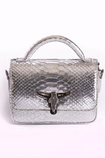 Load image into Gallery viewer, Western Silver Boxer Evening Bag
