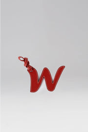 Leather Letter Bag Charm 