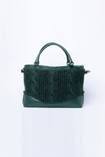 Load image into Gallery viewer, Large Willow Knit and Leather Shopper Tote