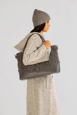 Load image into Gallery viewer, Large Willow Knit and Leather Shopper Tote