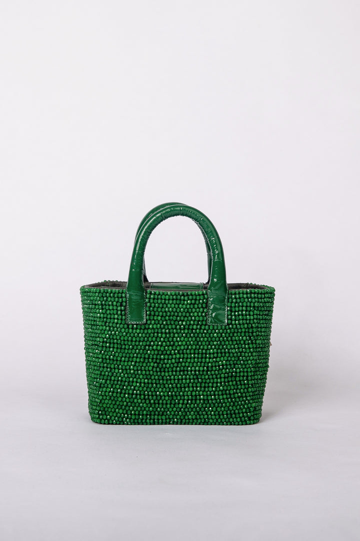 Small Crystal Patent Leather Pop Tote