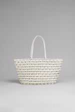 Load image into Gallery viewer, Large Leather Woven Beach Bag