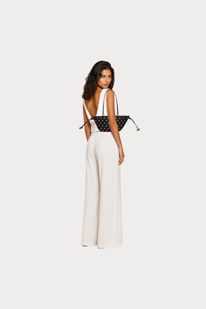 Small Weave Crescent Beach Bag SS26'