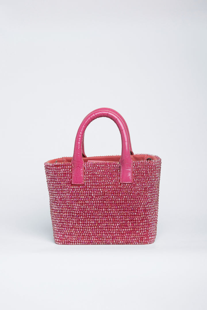 Small Crystal Patent Leather Pop Tote