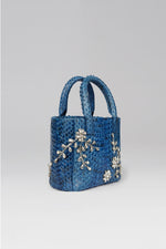 Load image into Gallery viewer, Diamond Flower Power Snakeskin Pop Tote
