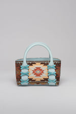 Load image into Gallery viewer, Small Kriss Aztec Carpet Wedge Tote
