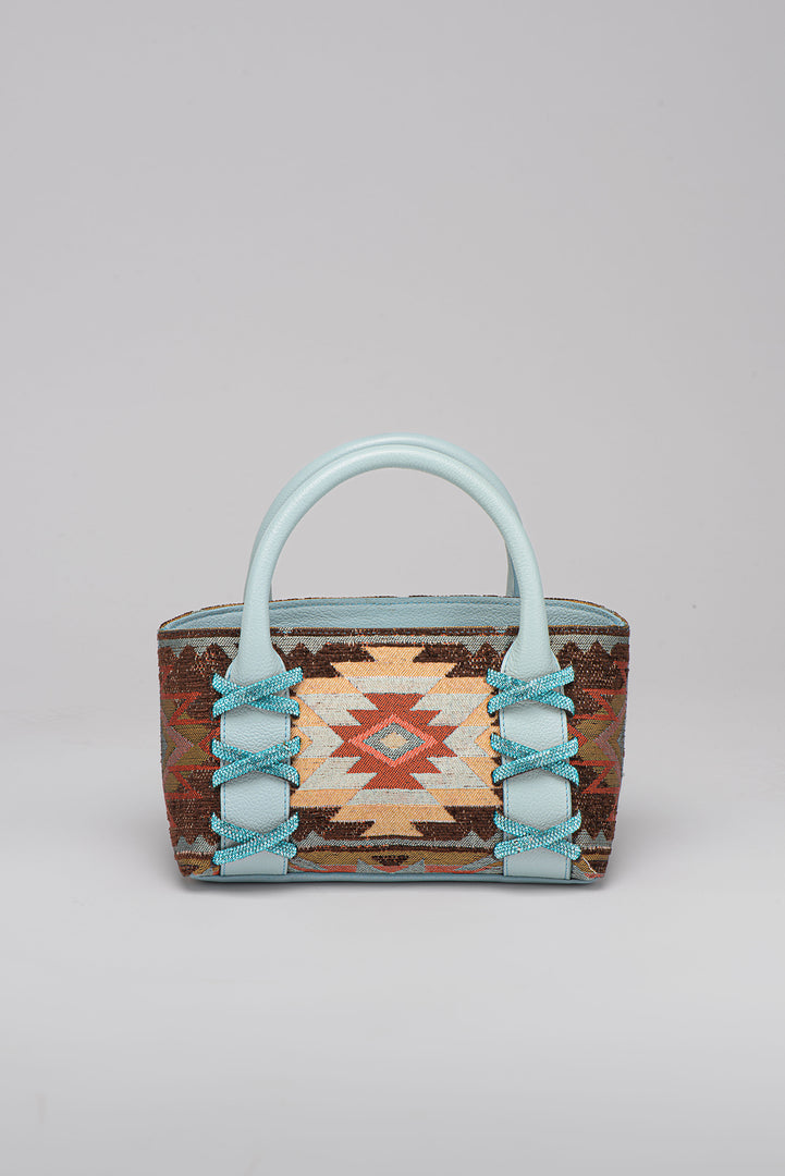 Small Kriss Aztec Carpet Wedge Tote