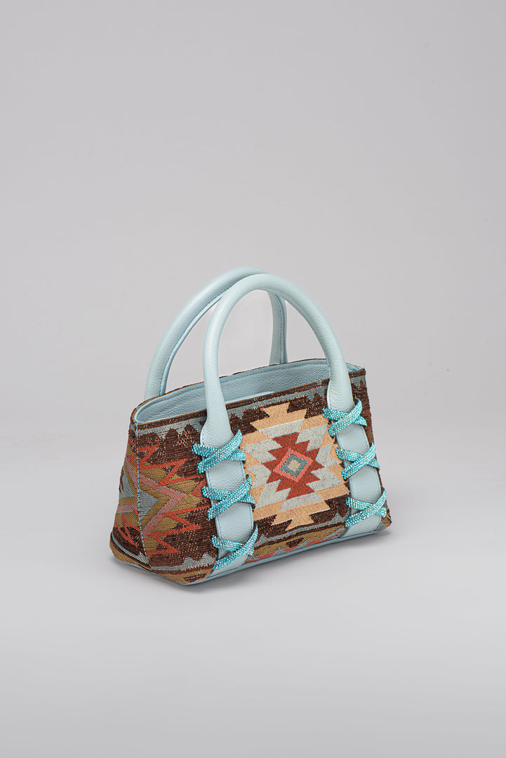 Small Kriss Aztec Carpet Wedge Tote