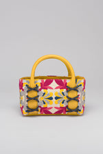 Load image into Gallery viewer, Small Kriss Lotus Carpet Wedge Tote
