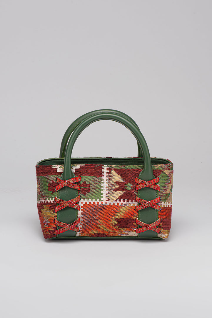 Small Kriss Native Carpet Wedge Tote