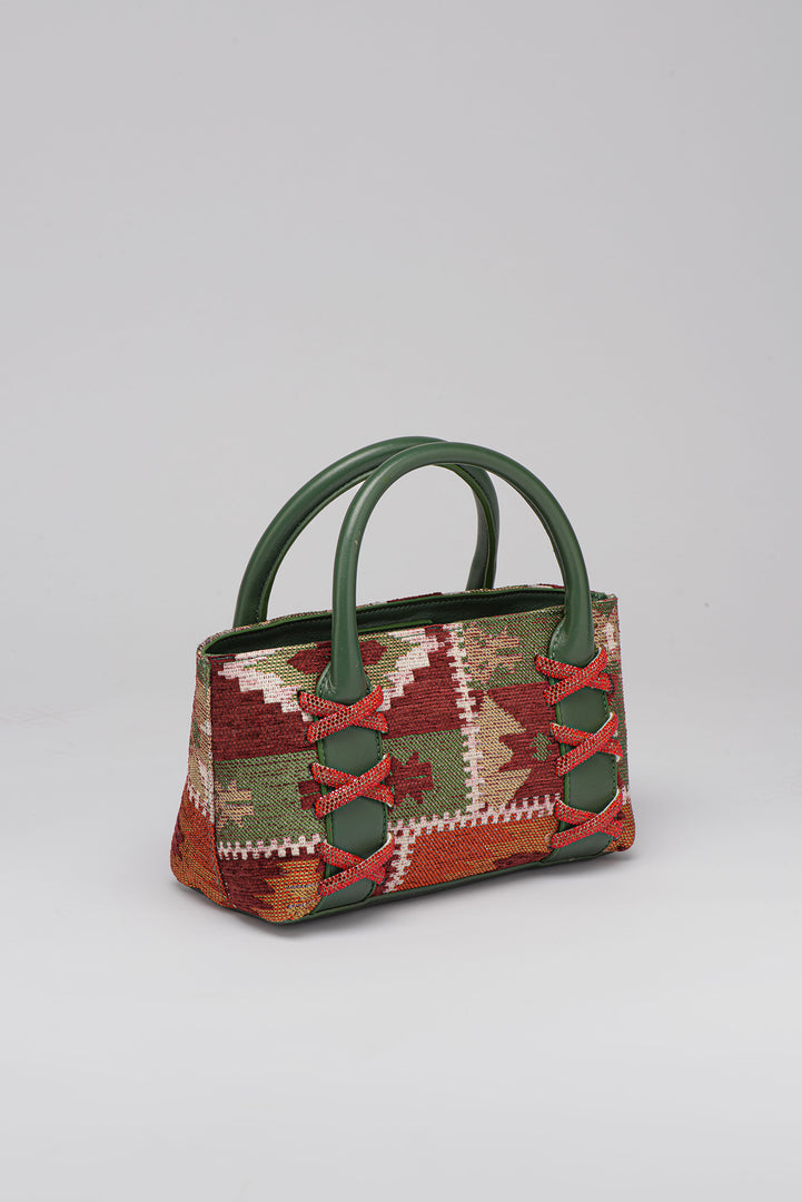 Small Kriss Native Carpet Wedge Tote