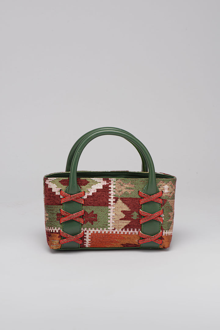 Small Kriss Native Carpet Wedge Tote